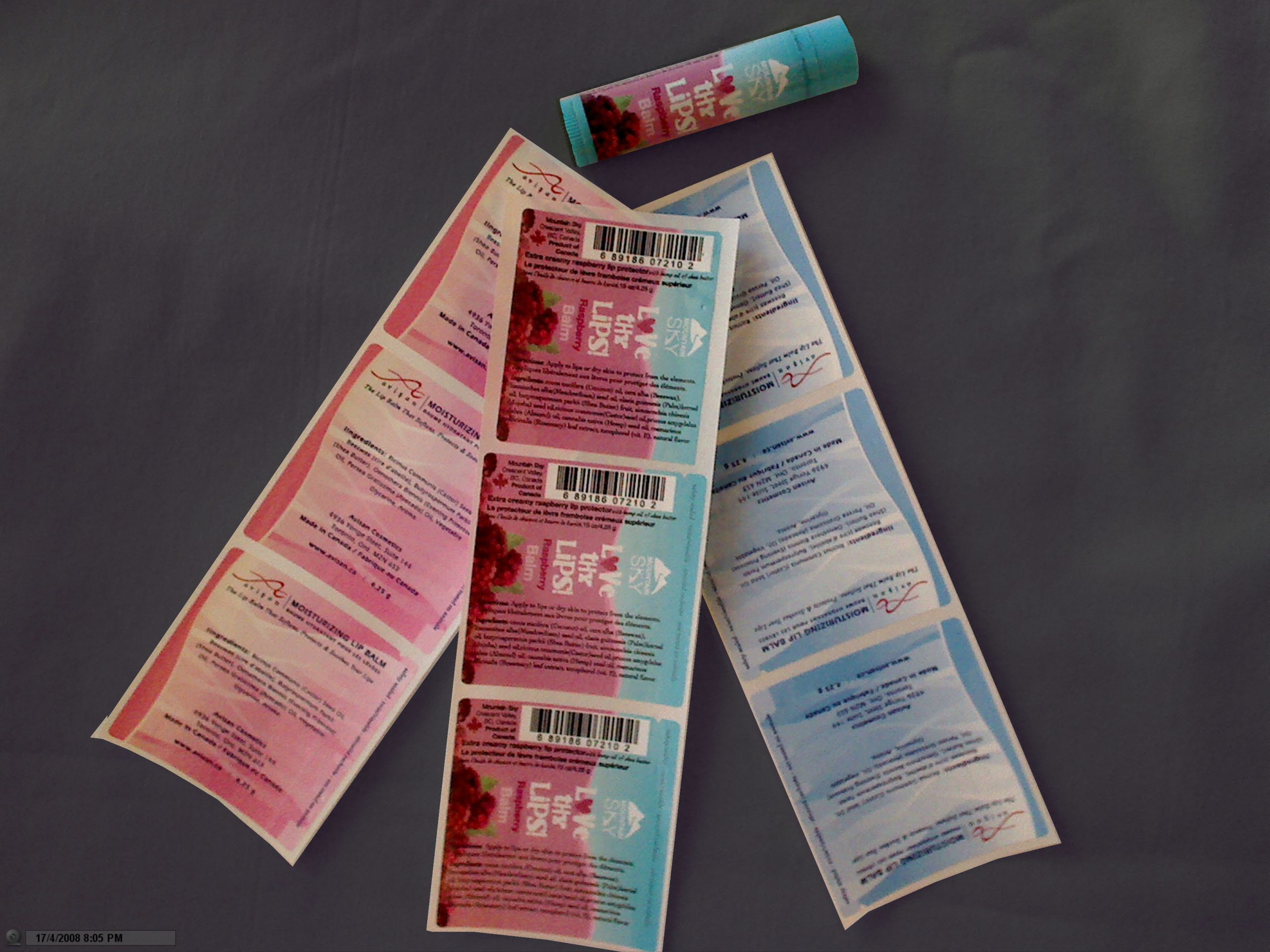 Lip Balm Labels